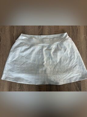 Gilly Hicks Light Blue and White Gingham Skirt